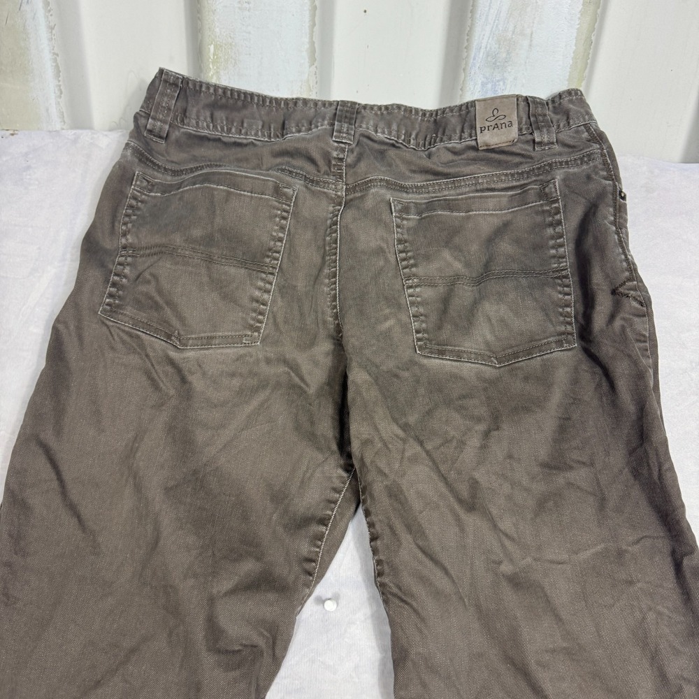 Prana Mens Straight Leg Jeans Brown Denim 5-Pocket Comfort Size 33Wx32L - Picture 4 of 16